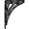 Ekena Millwork Nevio Wrought Iron Bracket, (Triple center brace), Antiqued Warm Silver 2"W x 5 1/2"D x 8"H BKTM02X05X08TNEAWS - alternate 4